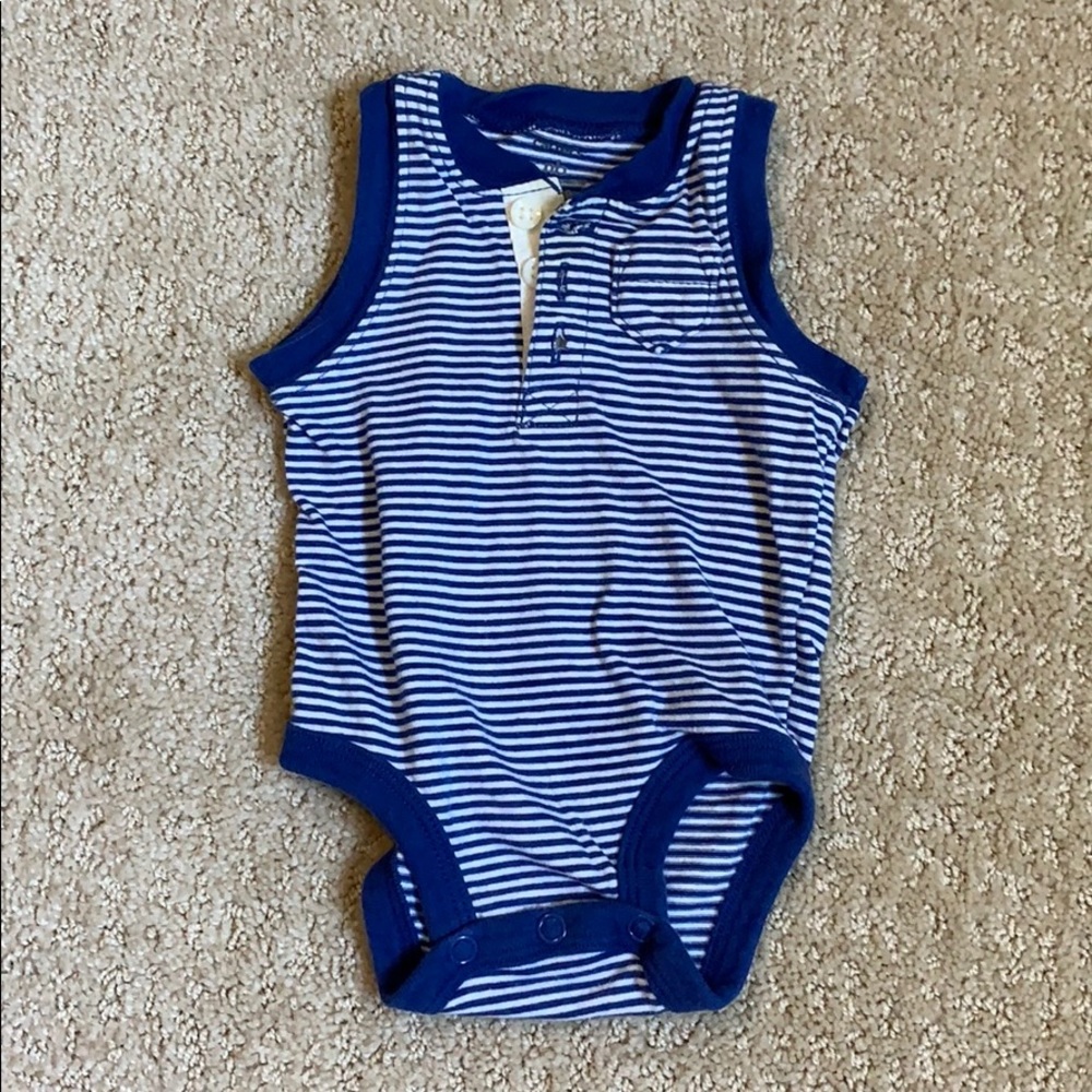 Sleeveless Striped Onesie